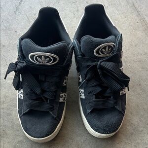 Adidas Women's Black and White Sneakers